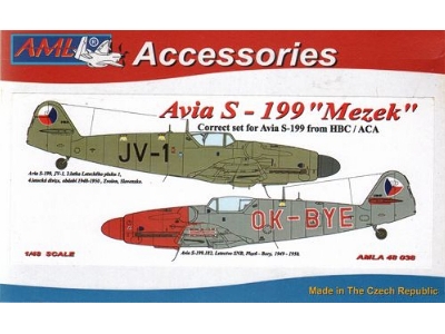 Avia S-199 (Jv-1, Ok-bye) - Conversion Set (Designed To Be Used With Academy And Hobbycraft Kits) - zdjęcie 1