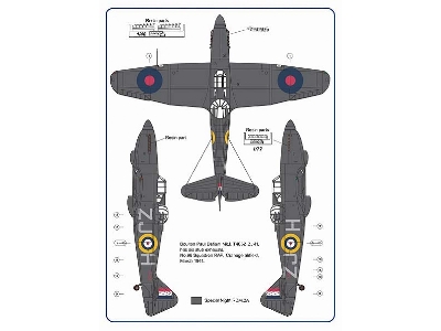 Raf Night Fighters - Hurricane Mk.I & Defiant Mk.I Conversion Set (For Airfix / Revell / Hasegawa Kits) - zdjęcie 5