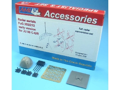 Fug 202/212 Radar Aerials For The Junkers Ju-88c-6/R With Etched Parts (Designed To Be Used With Dragon And Icm Kits) - zdjęcie