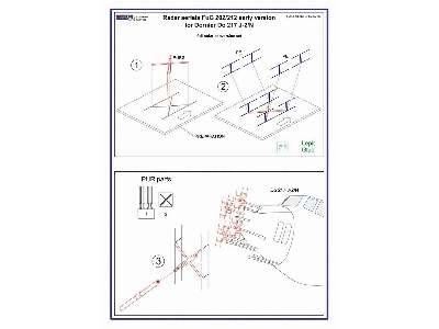Fug 202/212 Radar Aerials For The Dornier Do-217j-2/N With Etched Parts (Designed To Be Used With Icm Kits) - zdjęcie 2