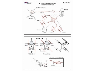 Fug 220 Sn-2c/D Radar Aerials For The Heinkel He-219 A-074 / A-2 (Designed To Be Used With Tamiya Kits) - zdjęcie 3