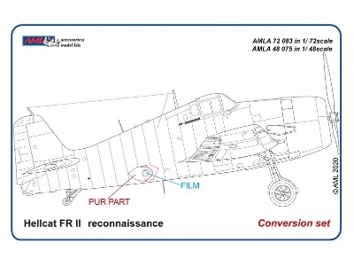 Grumman Hellcat Fr Ii - Reconnaissance Conversion Set (Designed To Be Used With Eduard Kits) - zdjęcie 3