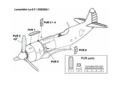 Lavochkin La-5 / La-5f / La-5fn - Cowling And Exhausts (Designed To Be Used With Kopro, Revell And Zvezda Kits) - zdjęcie 5