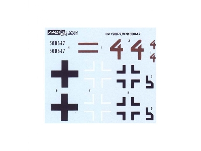 Focke-wulf Fw-190 D-9 With The Ta-152 Tail (Pur Parts + Decals) (Designed To Be Used With Academy And Tamiya Kits) - zdjęcie 4