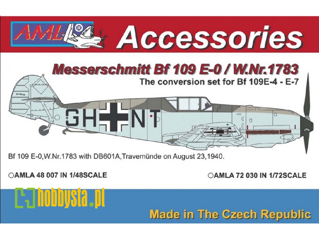 Messerschmitt Bf-109 E-0 / W.Nr.1783 - Conversion Set For Tamiya's Bf-109 E-4 - E-7 - zdjęcie 1