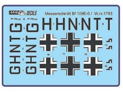 Messerschmitt Bf-109 E-0 / W.Nr.1783 - Conversion Set For Tamiya's Bf-109 E-4 - E-7 - zdjęcie 2