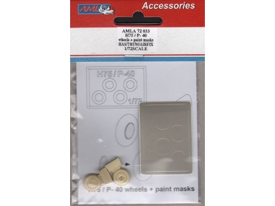 H-75 Hawk / P-40 Early Versions - Wheels And Paint Masks (For Hasegawa / Trumpeter And Airfix Kits) - zdjęcie 1