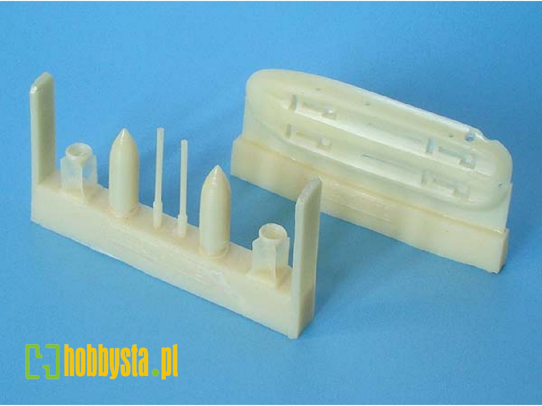 Avia S-199 Bomb Rack - 4 X Etc 50 & 2 X Sc70 Bombs (For Kovozavody Prostejov Kits) - zdjęcie 1 Avia S-199 Bomb Rack - 4 X Etc 50 & 2 X Sc70 Bombs (For Kovozavody Prostejov Kits) - zdjęcie 1