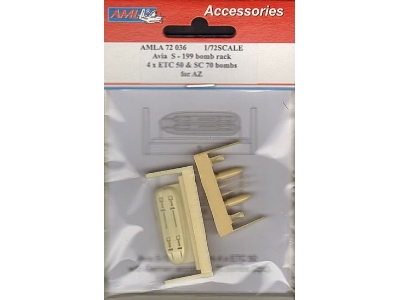 Avia S-199 Bomb Rack - 4 X Etc 50 & 2 X Sc70 Bombs (For Kovozavody Prostejov Kits) - zdjęcie 2