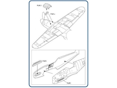 Avia S-199 - Exhausts & Engine Oil Cooler (Designed To Be Used With Kovozavody Prostejov Kits) - zdjęcie 2