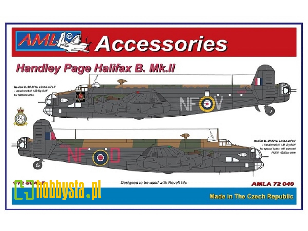 Handley Page Halifax Mk.I / Mk.Ii - Correction Set (For Revell Kits) - zdjęcie 1