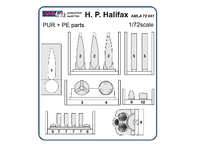 Handley-page Halifax Mk.Ii - Resin Parts Only Correction Set (For Revell Kits) - zdjęcie 2