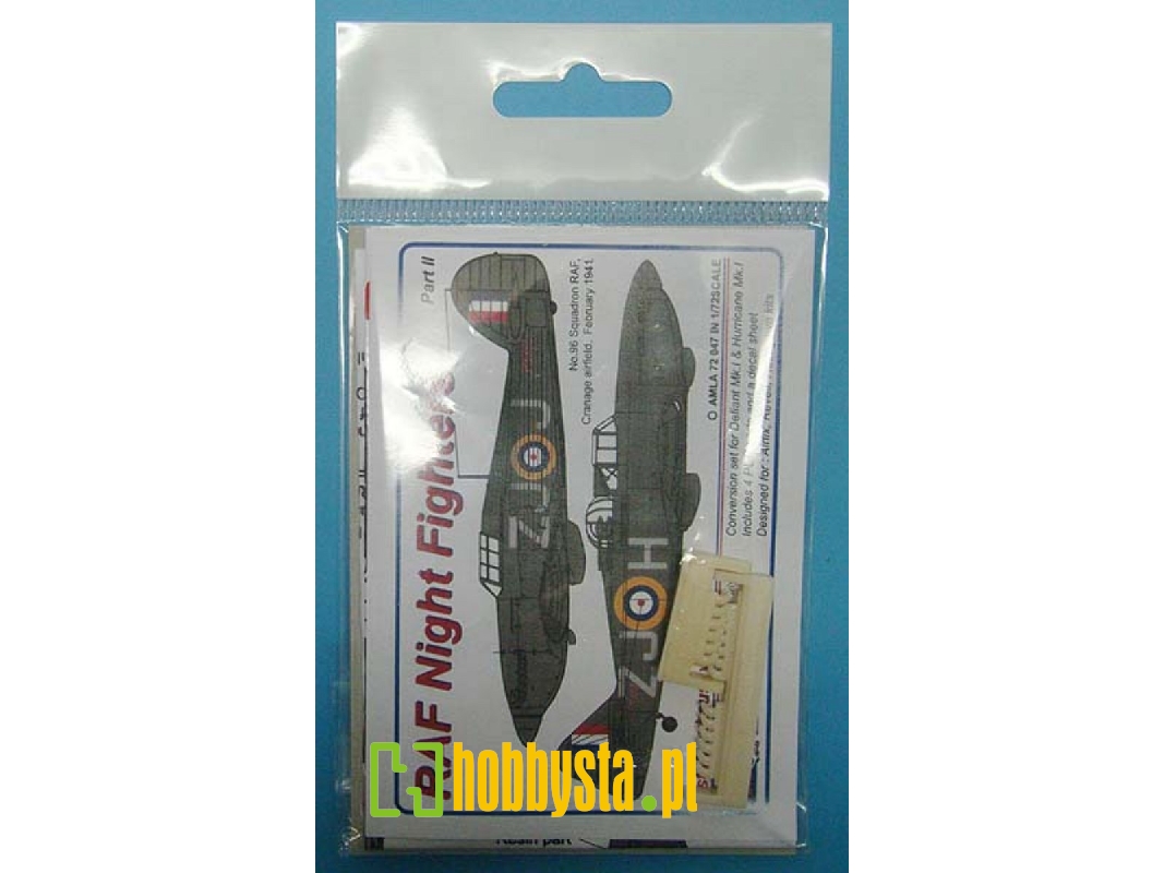 Raf Night Fighters Part Ii - hurricane Mk.I & defiant Mk.I Conversion Set (For Airfix, Revell And Hasegawa Kits) - zdjęcie 1 Raf Night Fighters Part Ii - hurricane Mk.I & defiant Mk.I Conversion Set (For Airfix, Revell And Hasegawa Kits) - zdjęcie 1