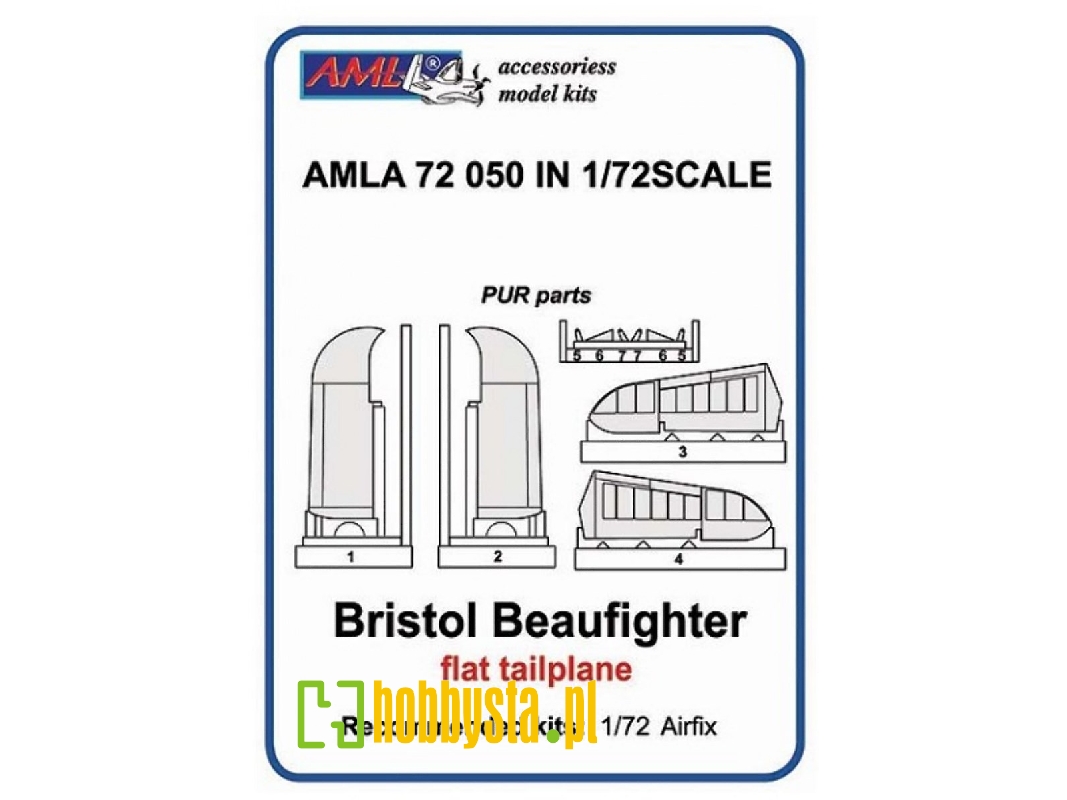 Bristol Beaufighter - Flat Tailplane / Stabiliser (Designed To Be Used With Airfix Kits) - zdjęcie 1 Bristol Beaufighter - Flat Tailplane / Stabiliser (Designed To Be Used With Airfix Kits) - zdjęcie 1
