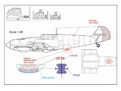 Messerschmitt Bf-109 E-4 With Peilg Iv Conversion Set - zdjęcie 3