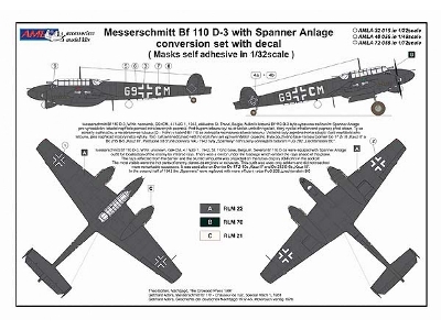 Messerschmitt Bf-110 D-3 With Spanner Anlage Conversion Set - zdjęcie 2
