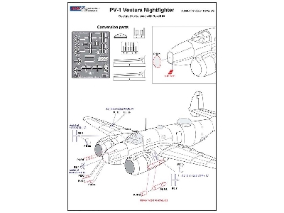 Lockheed Ventura - Nightfighter Conversion Set (Designed To Be Used With Academy Kits) - zdjęcie 5