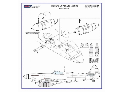 Supermarine Spitfire Lf Mk.Ixe German Fuel Tanks In Czech Af Service (For Eduard Kits) - zdjęcie 5