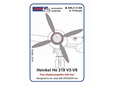 Heinkel He-219 V3-v8 - Four Bladed Propeller With Tool (Designed To Be Used With Dragon Kits) - zdjęcie 1