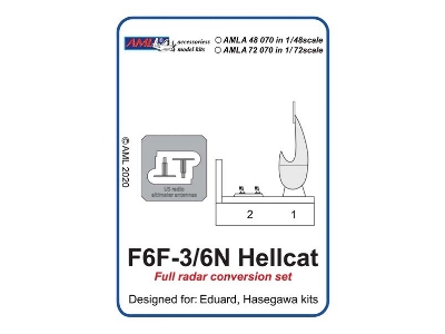 Full Radar Conversion Set For Grumman F6f-3/6n Hellcat (Designed To Be Used With Eduard Kits And Hasegawa Kits) - zdjęcie 1