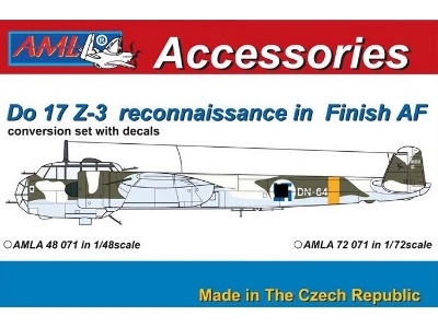 Dornier Do-17 Z-3 Reconnaissance In Finnish Air Force Conversion Set (Designed To Be Used With Airfix And Icm Kits) - zdjęcie 1