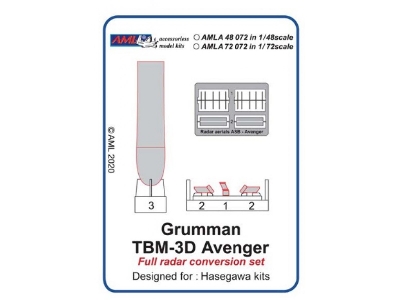 Full Radar Conversion Set For The Grumman Tbm-3d Avenger (Designed To Be Used With Hasegawa And Hobby 2000 Kits) - zdjęcie 1