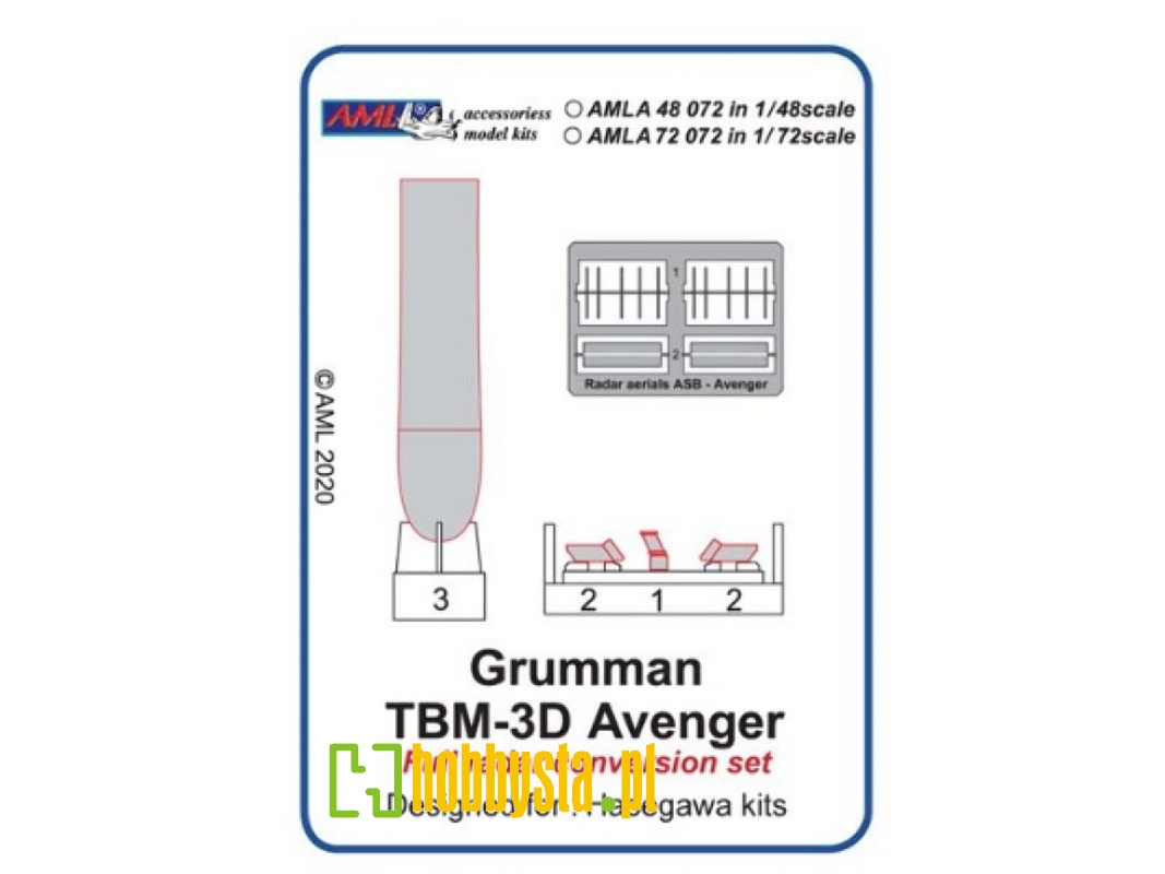 Full Radar Conversion Set For The Grumman Tbm-3d Avenger (Designed To Be Used With Hasegawa And Hobby 2000 Kits) - zdjęcie 1 Full Radar Conversion Set For The Grumman Tbm-3d Avenger (Designed To Be Used With Hasegawa And Hobby 2000 Kits) - zdjęcie 1