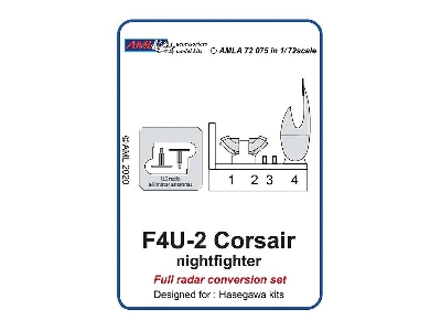 Vought F4u-2 Corsair - Night Fighter Full Radar Conversion Set (For Hasegawa Kits) - zdjęcie 1