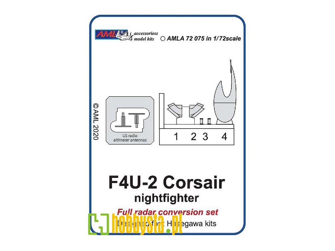 Vought F4u-2 Corsair - Night Fighter Full Radar Conversion Set (For Hasegawa Kits) - zdjęcie 1 Vought F4u-2 Corsair - Night Fighter Full Radar Conversion Set (For Hasegawa Kits) - zdjęcie 1