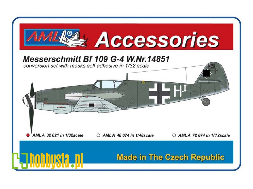 Messerschmitt Bf-109 G-4 W.Nr14851 - Conversion Set With Resin Parts And Decals - zdjęcie 1 Messerschmitt Bf-109 G-4 W.Nr14851 - Conversion Set With Resin Parts And Decals - zdjęcie 1
