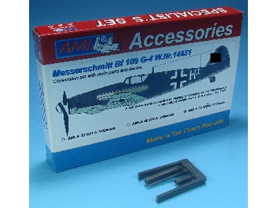 Messerschmitt Bf-109 G-4 W.Nr14851 - Conversion Set With Resin Parts And Decals - zdjęcie 2