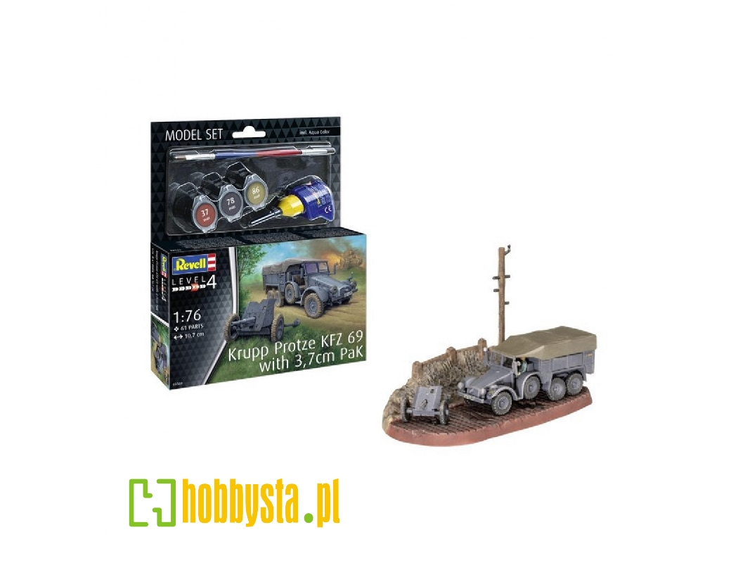 Krupp Protze Kfz 69 With 3,7cm Pak Model Set - zdjęcie 1 Krupp Protze Kfz 69 With 3,7cm Pak Model Set - zdjęcie 1