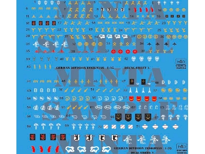 German Ww2 Division Symbols Dubble Sheet - zdjęcie 1