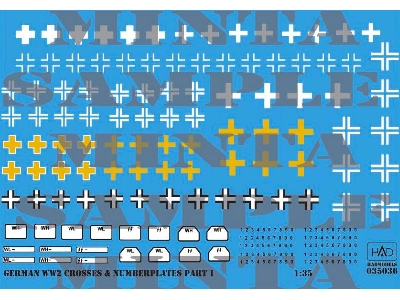German Ww 2 Crosses Part 1 With Number Plates - zdjęcie 1