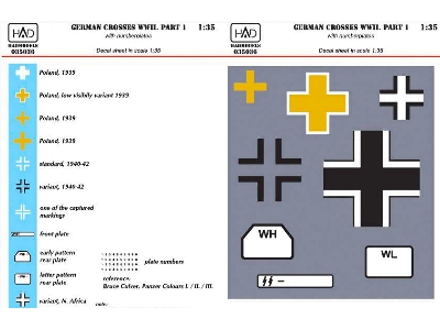 German Ww 2 Crosses Part 1 With Number Plates - zdjęcie 2