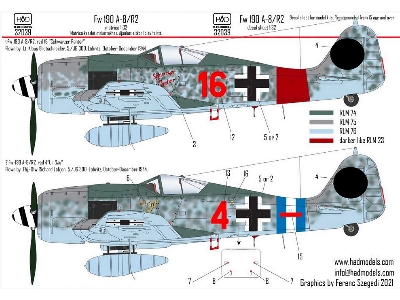 Fw 190 A-8 / R2 Red 4 "ur Sau",red 16 "schwarzer Panter" - zdjęcie 2