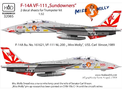 F-14 A Vf-111 Sundowners Miss Molly - zdjęcie 2