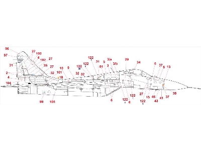 Mig-29 Russian Full Stencil Duble Sheet - zdjęcie 3