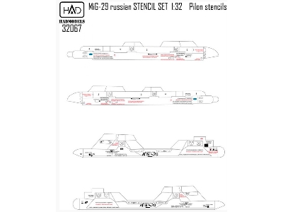 Mig-29 Russian Full Stencil Duble Sheet - zdjęcie 6