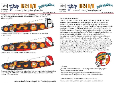 Consolidated B-24 D/H - 'pete The Pom Inspector' (Decal And Mask Sheets) - zdjęcie 2