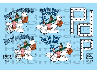 Consolidated B-24 D/H - 'pete The Pom Inspector' (Decal And Mask Sheets) - zdjęcie 6