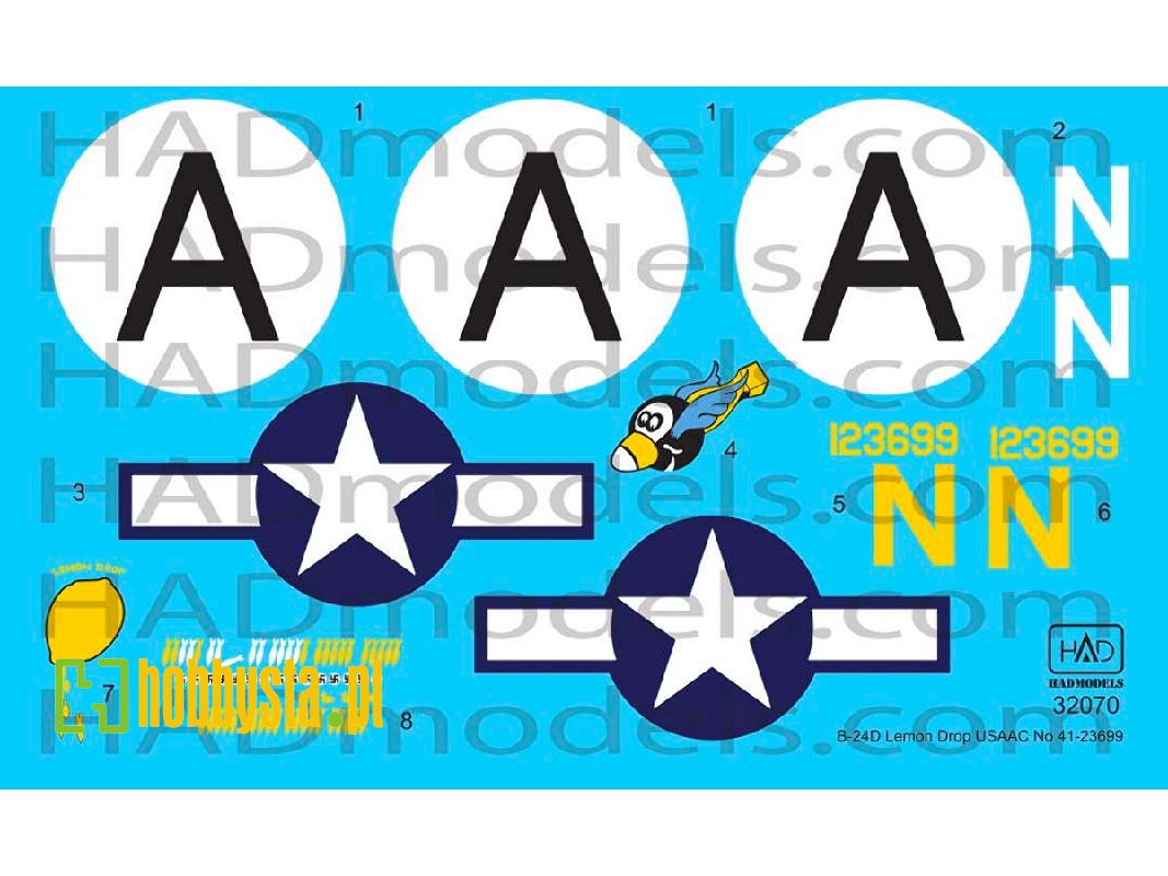 B-24d Lemon Dropp Decal - zdjęcie 1 B-24d Lemon Dropp Decal - zdjęcie 1