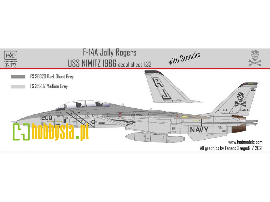 F-14a Jolly Rogers Low Visibility Uss Nimitz - zdjęcie 1 F-14a Jolly Rogers Low Visibility Uss Nimitz - zdjęcie 1