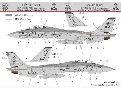 F-14a Jolly Rogers Low Visibility Uss Nimitz - zdjęcie 3