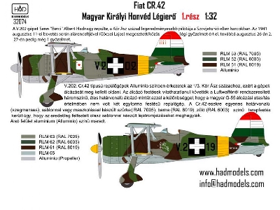 Cr-42 Hungarian Fighters With Cross Insignias - zdjęcie 3