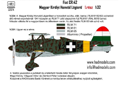Cr-42 Hungarian Fighters With Cross Insignias - zdjęcie 5