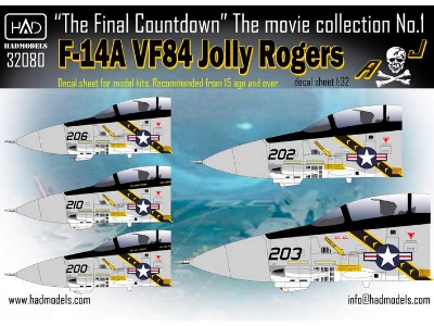F-14a Jolly Rogers The Final Countdown Double Sheets - zdjęcie 1