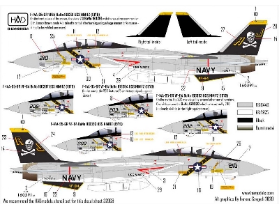 F-14a Jolly Rogers The Final Countdown Double Sheets - zdjęcie 2