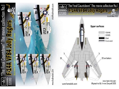 F-14a Jolly Rogers The Final Countdown Double Sheets - zdjęcie 3