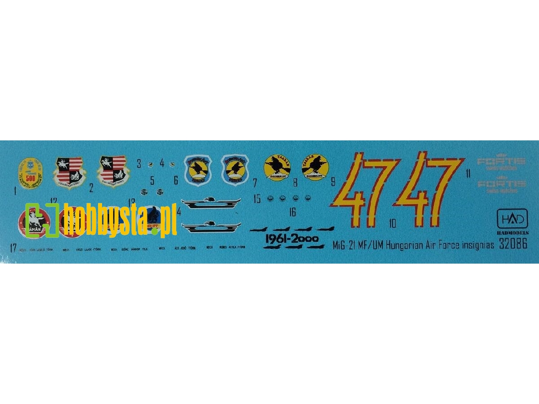 Mig-21 Mf/Um Hungarian Air Force Insignias - zdjęcie 1